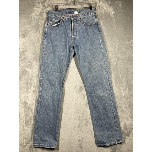 Levis 501 Jeans Mens 31x34 Straight Leg Button Fly Classic Vintage Denim - Picture 1 of 10